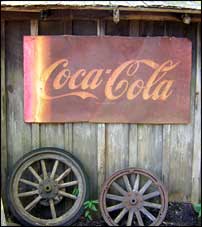 Rusty coke sign