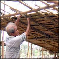 Building thatch roofs