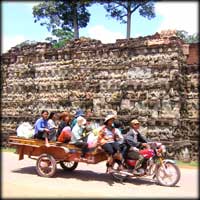 Local traffic at Angkor Thom