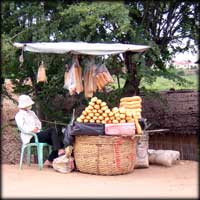 Roadside bread seller
